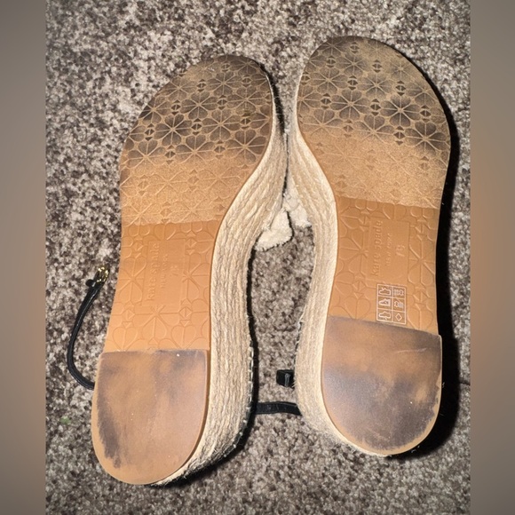 KATE SPADE Flourish Espadrille Wedge Sandals Size 7 FLORAL CREAM PLATFORM WEDGES - Picture 7 of 9